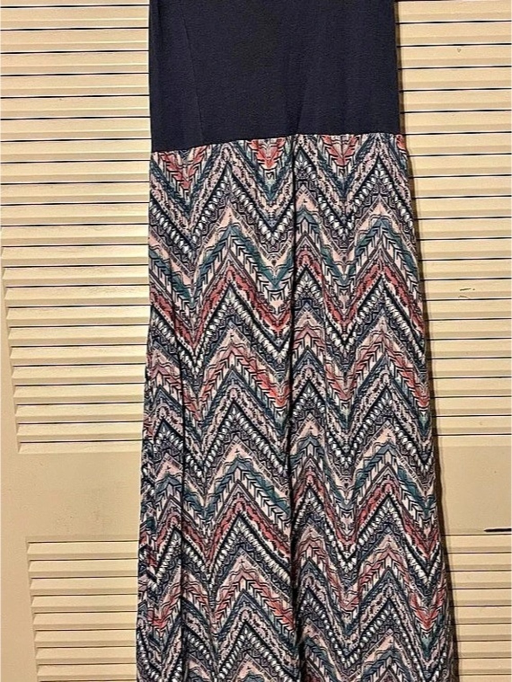 Mudd Women's Geometric Maxi dress in Blue, Teal, Orange & White Size XL